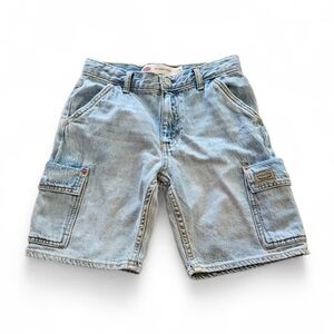 Levi's Light Wash Cargo Denim Kid Shorts Size 12R